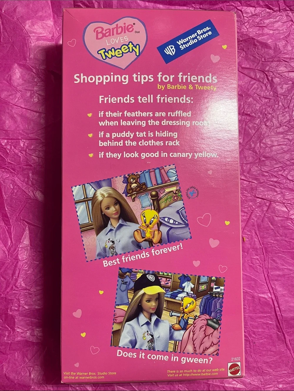 1998 Special Edition Barbie Loves Tweety Doll Warner Bros. (Model 21632) NRFB